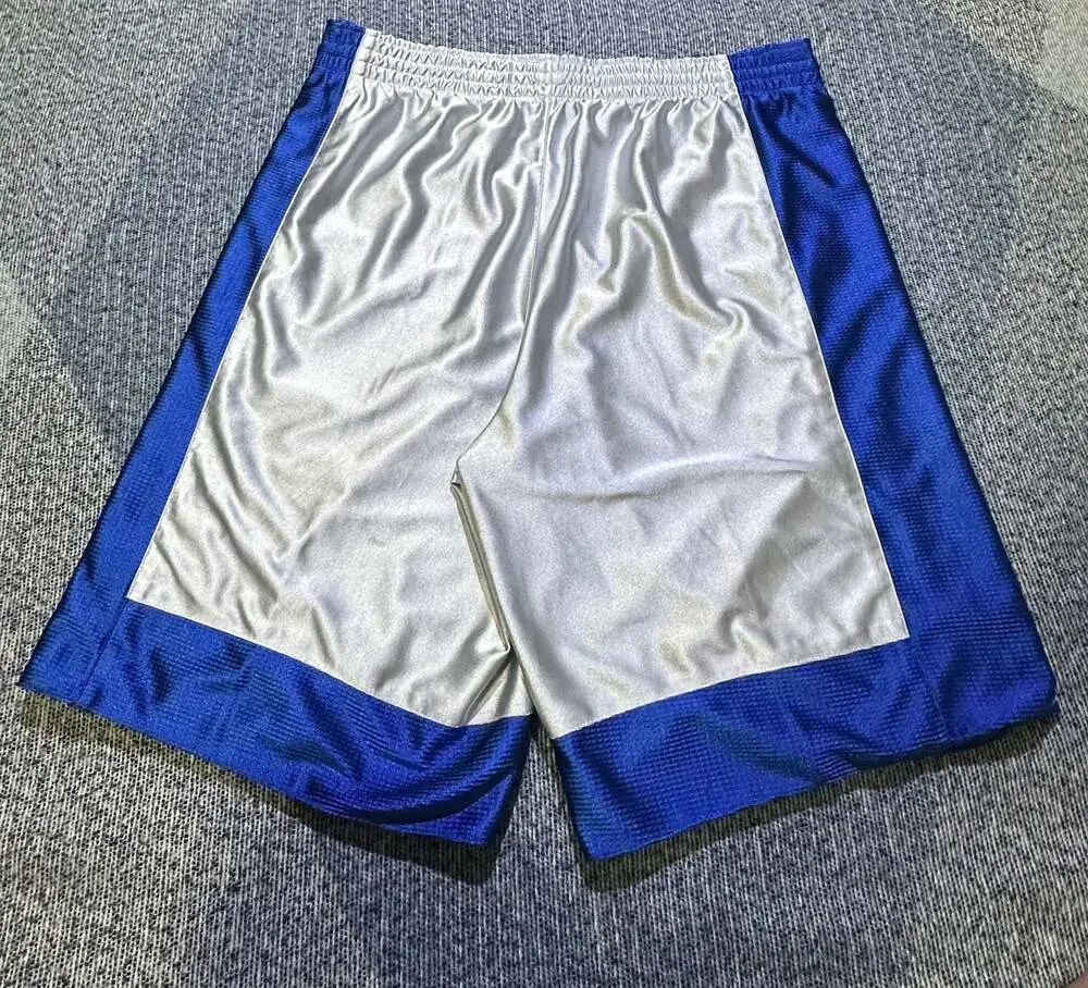 Vintage Nike Dazzle Basketball Shorts Royal Blue and White Athletic Performance